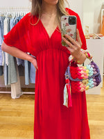 Red long dress