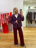 Teddy jacket aubergine