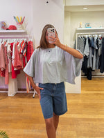 Wide tee grey