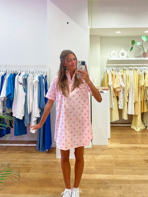 Pink polka dress