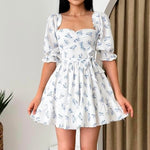 Prettiest white & blue dress