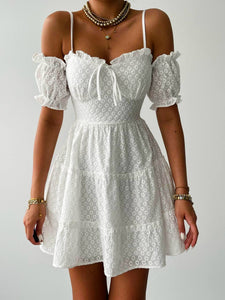 Summer white dress off shoulder