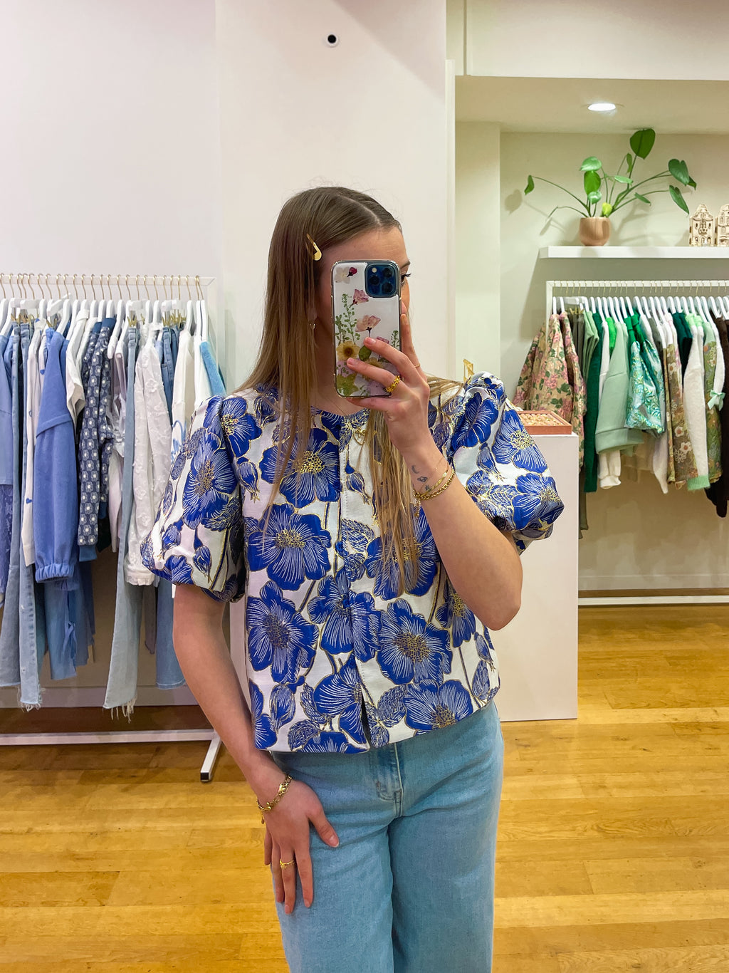 Flower top navy