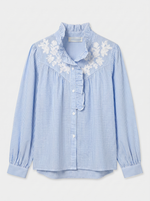 Blue embroidery chemise