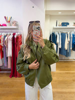 Green leather jacket