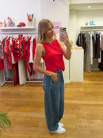 Red flower top
