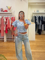 Blue flower top