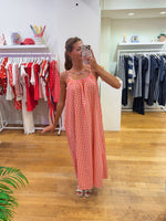 Vichy strapless dress