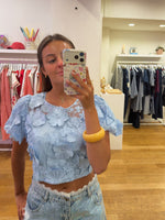 Blue flower top