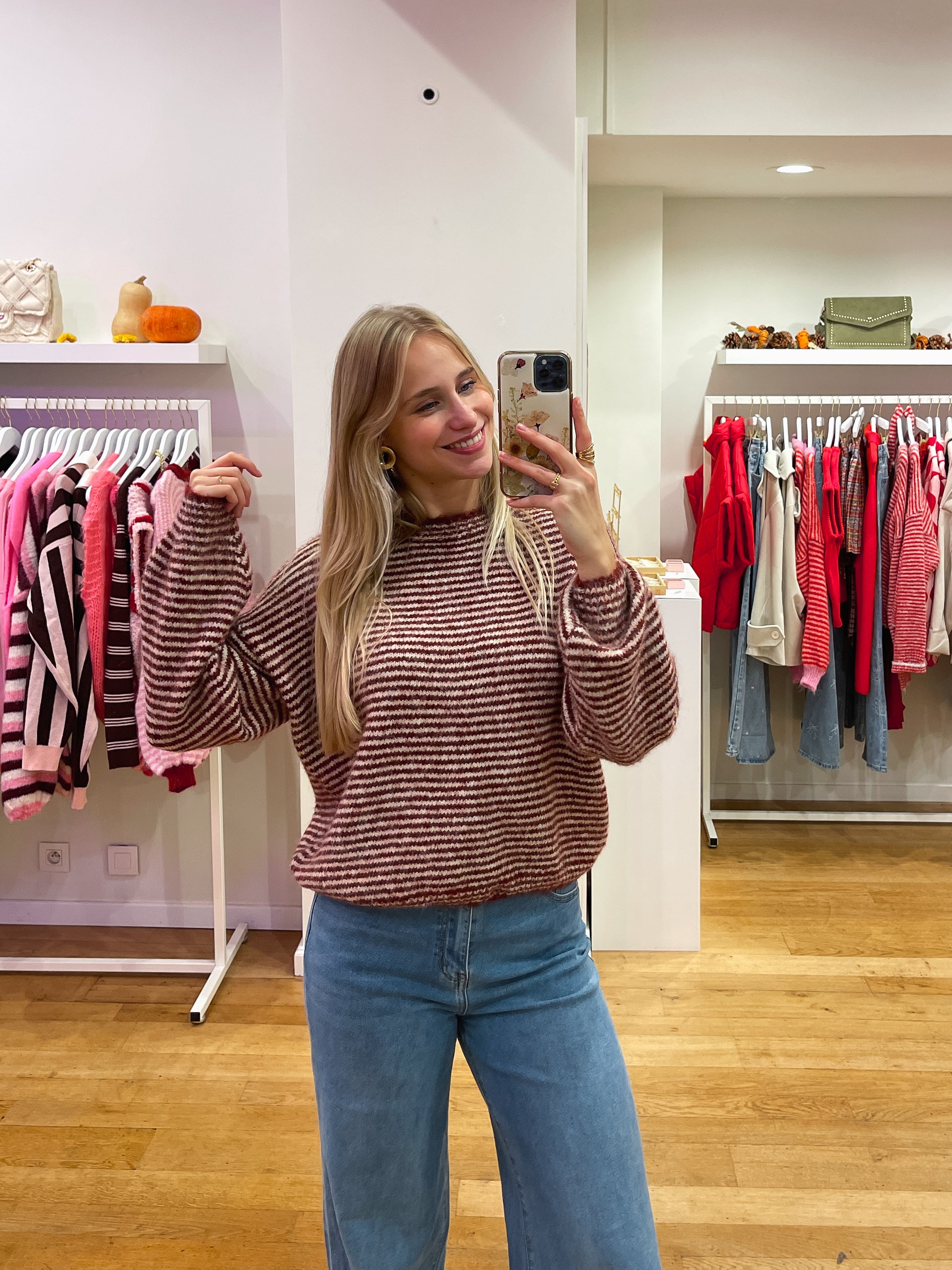 Puffy sweater bordeaux