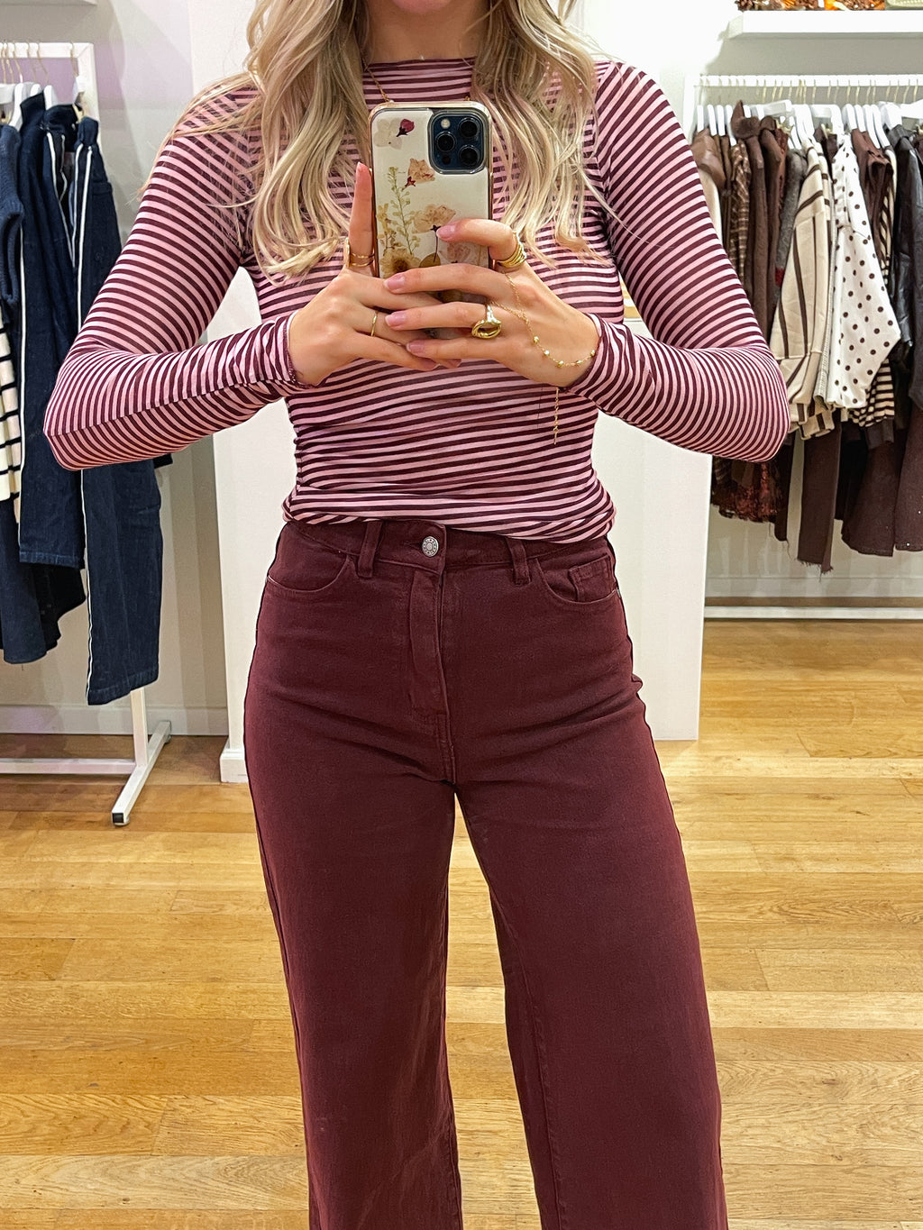 Sous-pull cashmere bordeaux