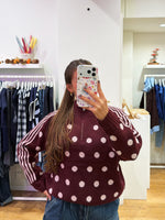 Polka sweat bordeaux