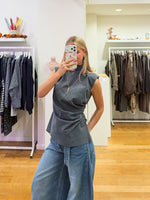 Grey classy top