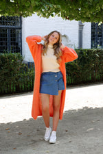 Cardigan sunset orange