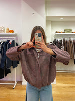 Soft vichy jacket bordeaux