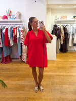 Cotton dress sunshine red