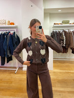 Brown heart sweater