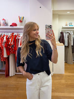 Halter tee navy