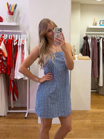 Vichy dress blue