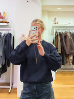 Open back round navy