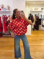 Giletje red polka