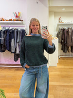 Halter sweater dark green