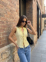 Lace top yellow