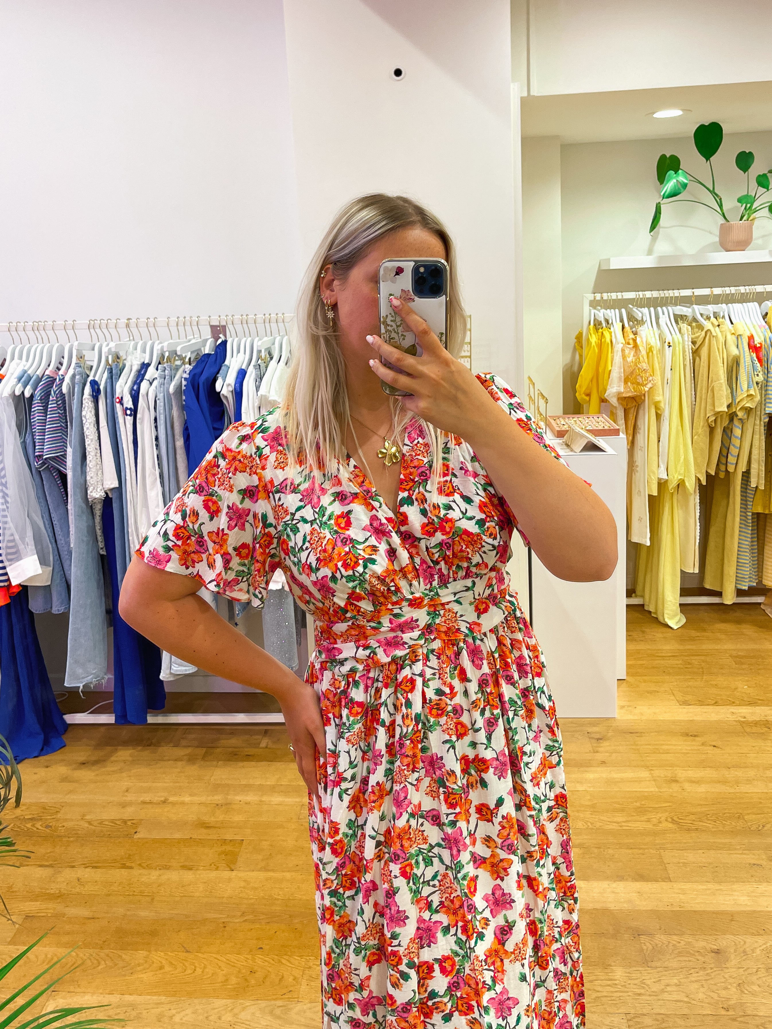 Red flower dress