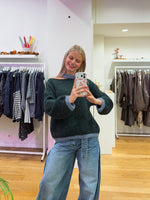 Halter sweater dark green