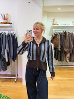 Blue and Brown zipper
