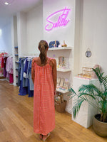Vichy strapless dress