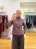 Zipper sweater coco bordeaux