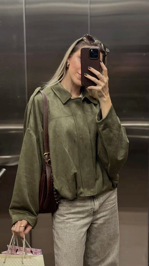 Suède jacket kaki PRE-ORDER