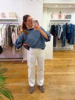 Ruffled flower jeans