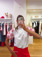 Flower sleeve top daisy