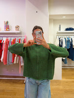 Zipper sweater green