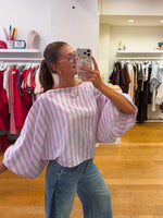 Lizzy blouse pink stripes