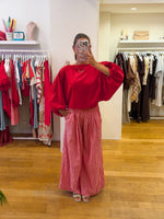 Vichy pants red
