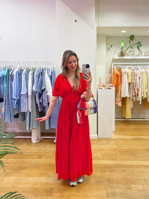 Red long dress