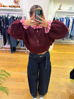 Cutie girl sweater bordeaux