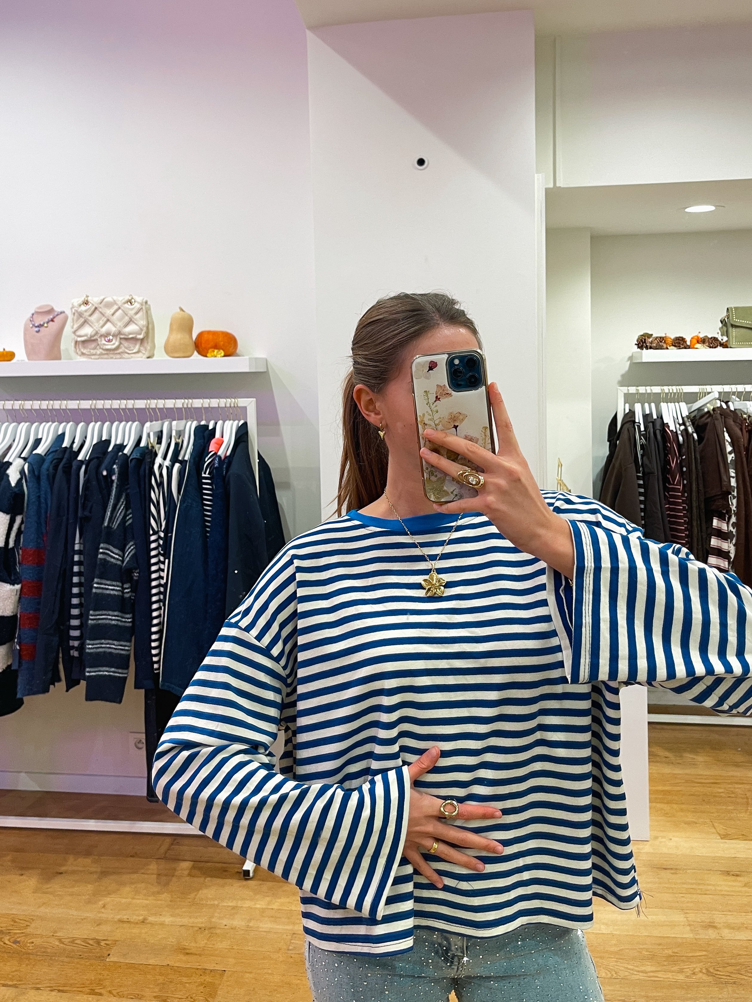 Longsleeve wide kobalt