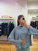 Longsleeve wide kobalt