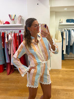 Stripe & lace set