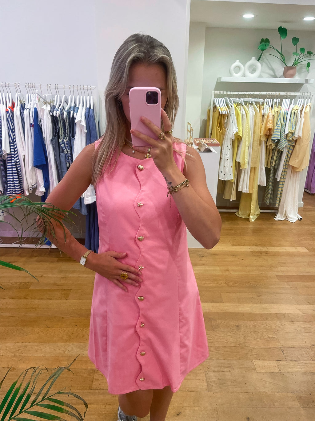 Pink shell dress