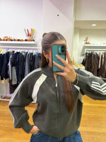 Sporty zippy kaki