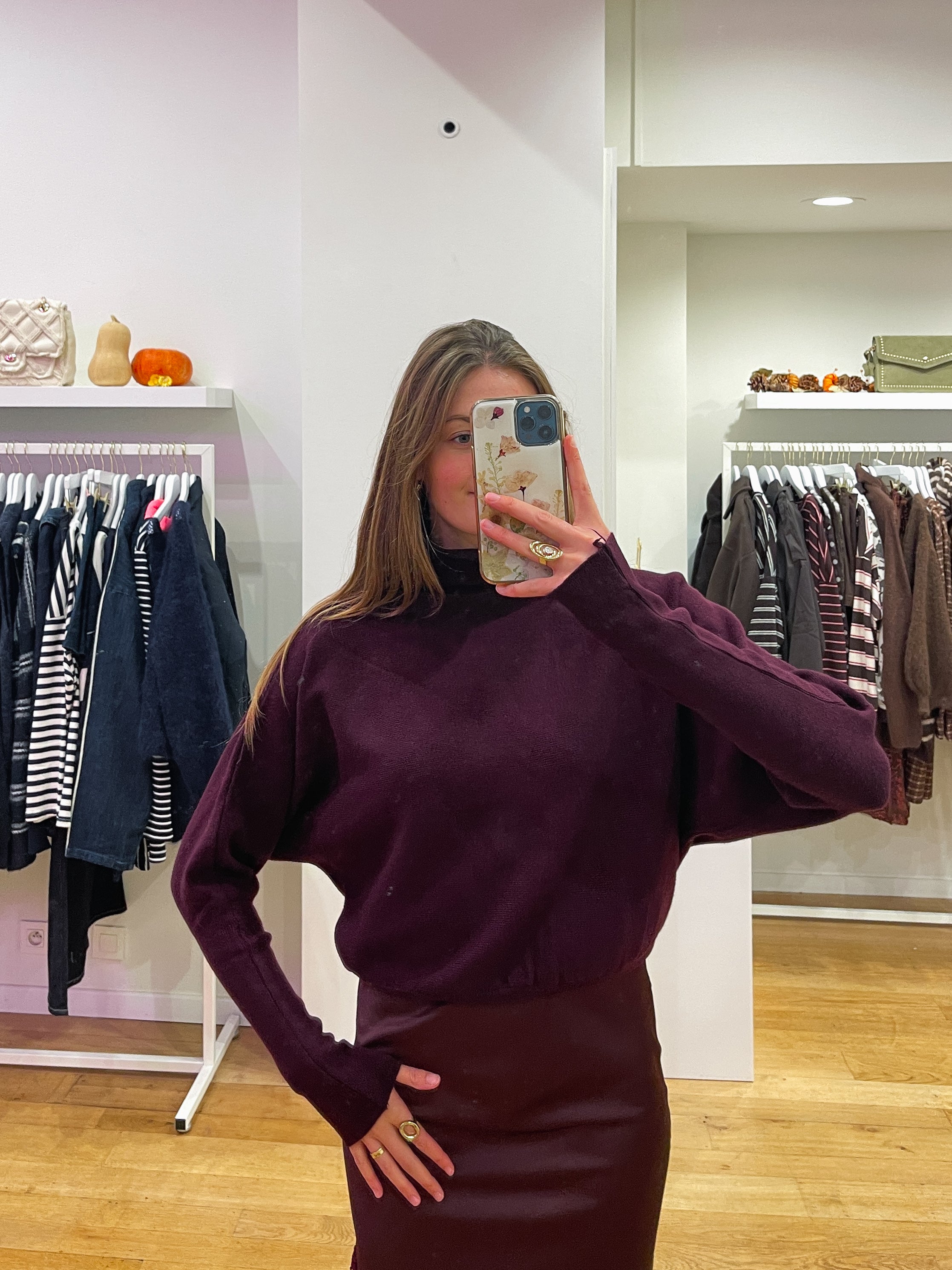 Longsleeve colle prune