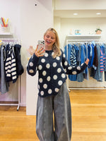 Polka sweat + scarf