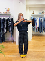 Squared pantalon navy