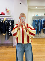 Funky zebra sweater red