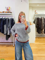 Halter sweater navy